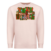Pale Pink Christmas xmas vibes Premium Sweatshirt - FaDigitalArtStudio