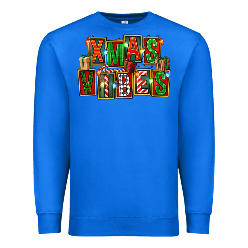Christmas Xmas Vibes Premium Sweatshirt by FaDigitalArtStudio | Teevron