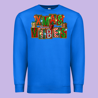 Christmas Xmas Vibes Premium Sweatshirt Designed By Fadigitalartstudio