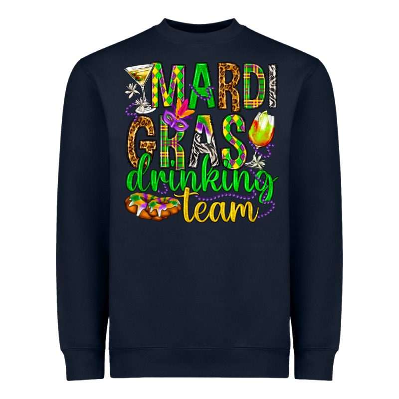 Mardi Gras Drinking Team Heavyweight Sweatshirt by HowdyJamesFarm | Teevron