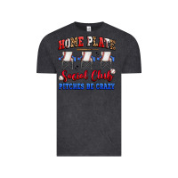 Vintage Black home plate social club pitches be crazy Vintage Tee - Artiststas