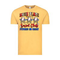 Vintage Mustard home plate social club pitches be crazy Vintage Tee - Artiststas