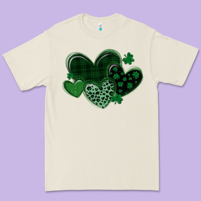 Leopard Hearts St Patricks Day Premium Tee Designed By Maliassmallbusiness