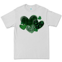 Dove Grey leopard hearts st patricks day Premium Tee - MaliasSmallBusiness