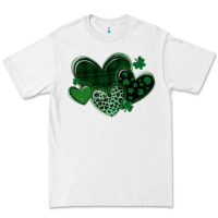 White leopard hearts st patricks day Premium Tee - MaliasSmallBusiness