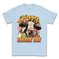 Dusty Blue Happy Easter Day Classic Tee - LillyAllenDesigns