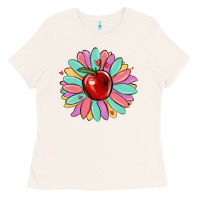 Bone teacher apple Ladies Tee - MaliasSmallBusiness