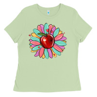 Matcha teacher apple Ladies Tee - MaliasSmallBusiness