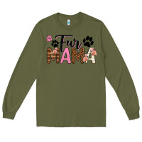 Army Green fur mama Long Sleeve Tee - texasbilliewilder