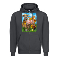 Smoke farm animals wagon olivia Zipper Hoodie - OliviaCreatesArt