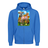 True Royal farm animals wagon olivia Zipper Hoodie - OliviaCreatesArt