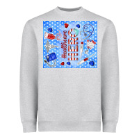 Heather Grey healthcare hero Heavyweight Sweatshirt - TumblerDesignByShophia