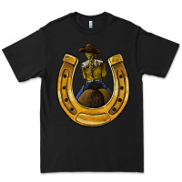 Black horseshoe and cowgirl Premium Tee - JahusDesignShop