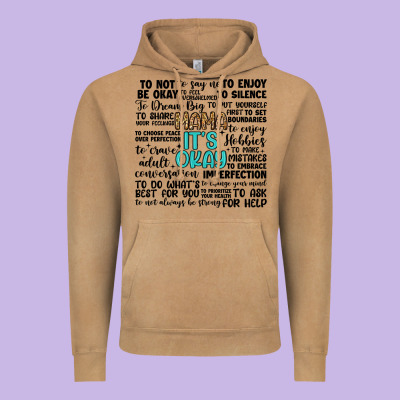 Mama It S Okay Vintage Hoodie Designed By Artiststas