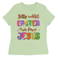 Matcha silly rabbit easter is for jesus Ladies Tee - MaliasSmallBusiness