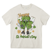Cream happy st. patrick's day Heavy Core Tee - MaliasSmallBusiness