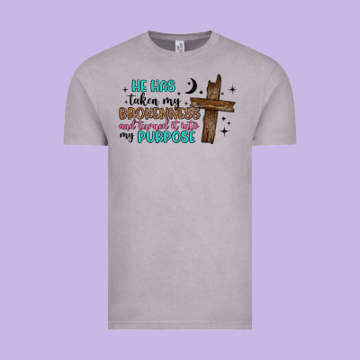 He Has Taken My Brokenness And Turned It Into My P Vintage Tee Designed By Artiststas