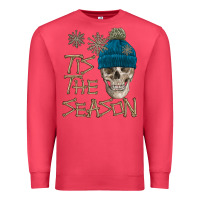 Cardinal skull tis the season winter Premium Sweatshirt - FaDigitalArtStudio