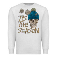 Oatmeal Heather skull tis the season winter Premium Sweatshirt - FaDigitalArtStudio