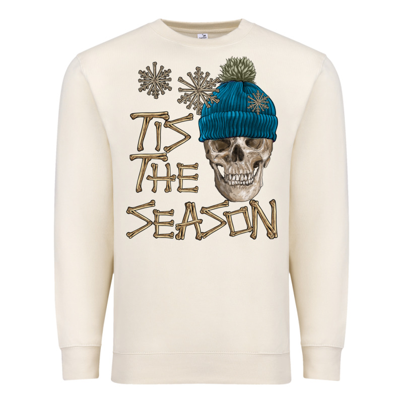 Skull Tis The Season Winter Premium Sweatshirt by FaDigitalArtStudio | Teevron