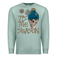 Seafoam skull tis the season winter Premium Sweatshirt - FaDigitalArtStudio