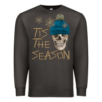 Smoke skull tis the season winter Premium Sweatshirt - FaDigitalArtStudio