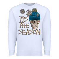 White skull tis the season winter Premium Sweatshirt - FaDigitalArtStudio