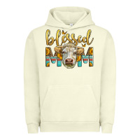 Pigment Pistachio Western Blessed Mom Charolais Bull Urban Hoodie - LillyAllenDesigns