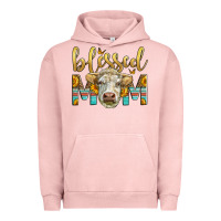 Pigment Salmon Western Blessed Mom Charolais Bull Urban Hoodie - LillyAllenDesigns