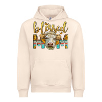 Sandshell Western Blessed Mom Charolais Bull Urban Hoodie - LillyAllenDesigns