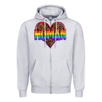 Heather Grey lgbt pride human Zipper Hoodie - OliviaCreatesArt