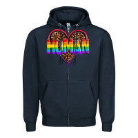 Navy lgbt pride human Zipper Hoodie - OliviaCreatesArt