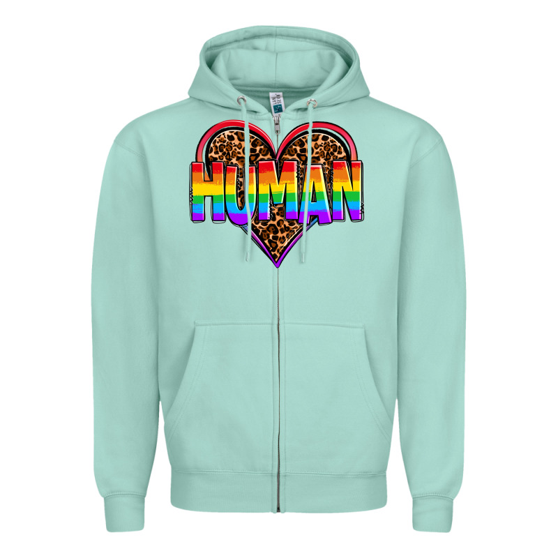 Lgbt Pride Human Zipper Hoodie by OliviaCreatesArt | Teevron