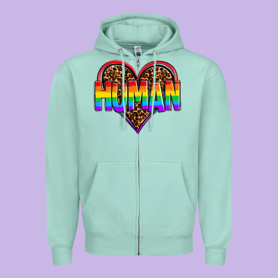 Lgbt Pride Human Zipper Hoodie Designed By Oliviacreatesart