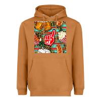 Meerkat american football snacks with serape and leopard Heavyweight Hoodie - BundleAndBundleShop