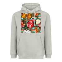 Moon Dust american football snacks with serape and leopard Heavyweight Hoodie - BundleAndBundleShop