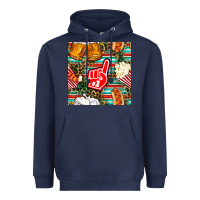 American Football Snacks With Serape And Leopard Heavyweight Hoodie | Teevron