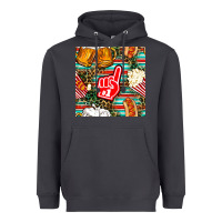 Smoke american football snacks with serape and leopard Heavyweight Hoodie - BundleAndBundleShop