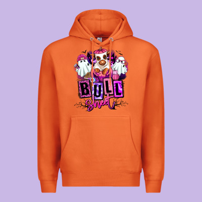 Bull Sheet Halloween Ghost Heifer Premium Hoodie Designed By Ranaportraitstore