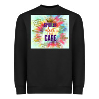 Black spoiler alert i don't care Heavyweight Sweatshirt - TumblerDesignByShophia