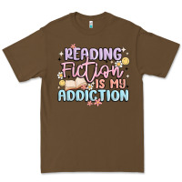 Cacao reading fiction is my addiction Premium Tee - MaliasSmallBusiness