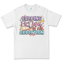 White reading fiction is my addiction Premium Tee - MaliasSmallBusiness