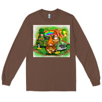 Chestnut st patricks day gnomies with truck Long Sleeve Tee - NancyCooperArtShop