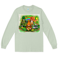 Matcha st patricks day gnomies with truck Long Sleeve Tee - NancyCooperArtShop