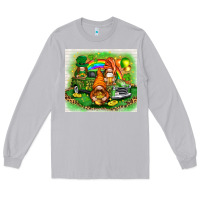 Moon Dust st patricks day gnomies with truck Long Sleeve Tee - NancyCooperArtShop