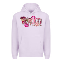 Lilac Valentine's Day pig xoxo Premium Hoodie - FaDigitalArtStudio