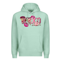 Seafoam Valentine's Day pig xoxo Premium Hoodie - FaDigitalArtStudio