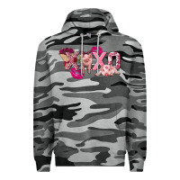 Slate Camo Valentine's Day pig xoxo Premium Hoodie - FaDigitalArtStudio