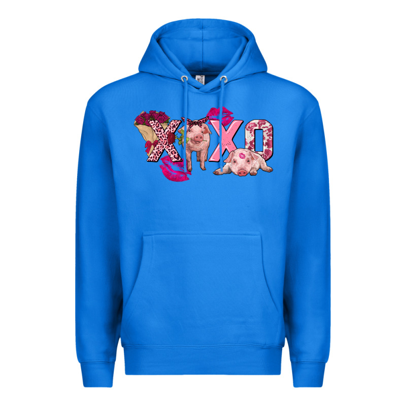 Valentine's Day Pig Xoxo Premium Hoodie by FaDigitalArtStudio | Teevron