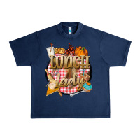 Navy fall  lunch lady Urban Heavy Tee - BarkalooDesign